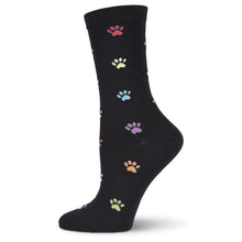 Load image into Gallery viewer, Colorful Paw Prints Socks (Women's)