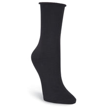 Load image into Gallery viewer, Black Relaxed Top Socks (Women's)