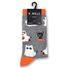 Load image into Gallery viewer, Cat and Dog Ghost Halloween Socks (Women's)
