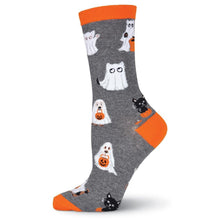 Load image into Gallery viewer, Cat and Dog Ghost Halloween Socks (Women's)
