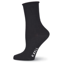 Load image into Gallery viewer, Black Relaxed Top Socks (Women's)
